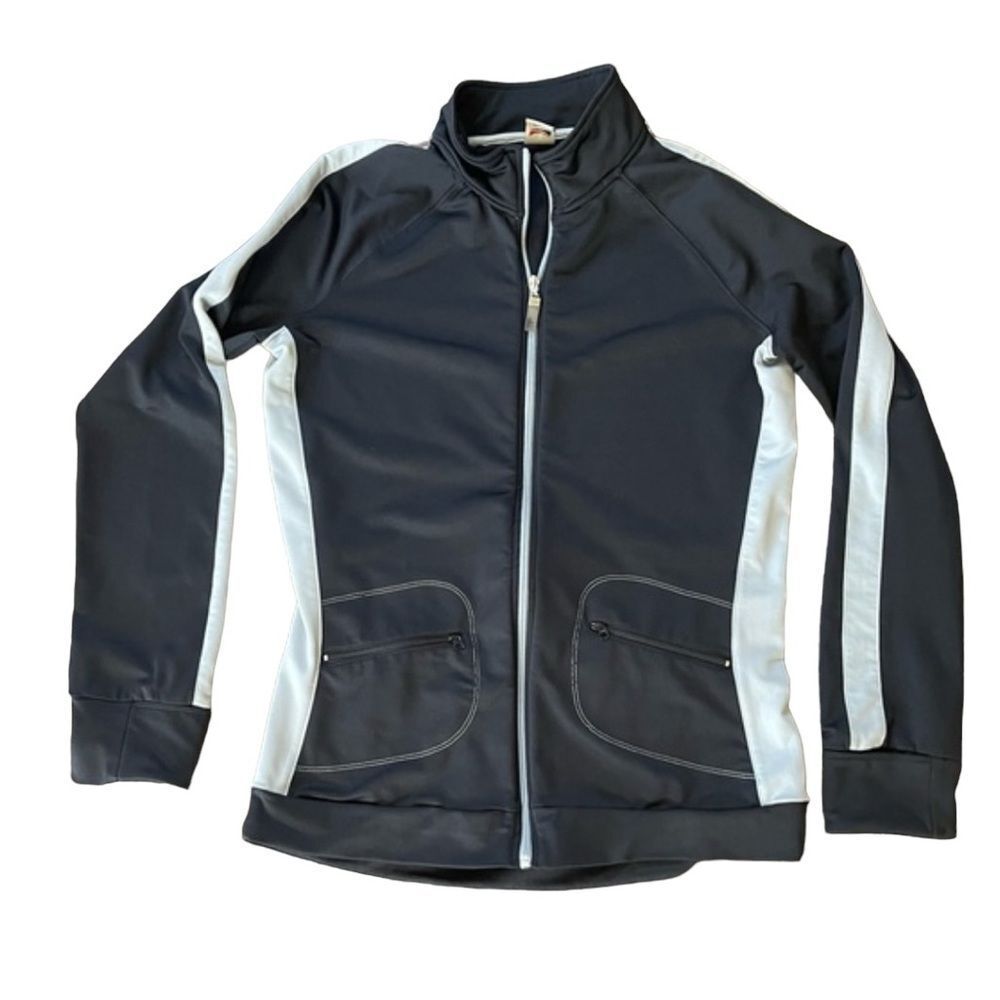 ALO Yoga Black and White Zip-Up Sweatshirt